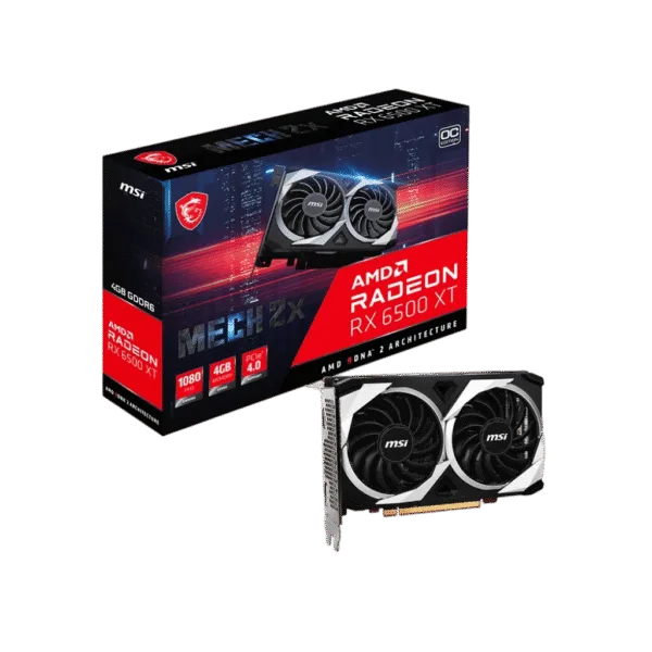 MSI RX6500XT 4GB MECH 2X 4G OC GDDR6 64bit HDMI DP PCIe 16X v4.0